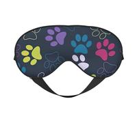 Cute Dog paw Print Comfortable Eye Mask Breathable Adjustable Men Women Lightweight Travel Yoga Work