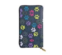 Cute dog paw Print Leather Long Clutch Wallet – Fashionable Personalized Wallet, Multiple Card Slots, Gift Ready, Black, One Size, Black, One Size