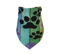 Cute Dog Paw Printed,Bib Scarf Triangle Hood Adjustable Pet Scarf Washable Hood Suitable for Small, Medium and Large Dogs and Cats