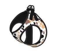 Cute Dog Paw Prints Print Dog Harness and Leash Set,Breathable Adjustable Escape Proof Vest for Dogs, Cats