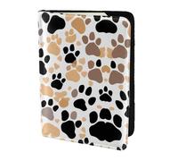 Cute Dog Paw Prints Printing Passport Holder For Travel Must Have,Passport Cover Case For Travel Accessories For Women Men, Black, One Size