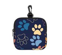 Cute Dog Paw, Square Zipper Storage Bag, Neoprene Coin Purse, Small Wallets, Change Pouch, Change Purse