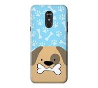 Cute Dog Paws Bones Cartoon Case Cover For LG Q Stylo 4, LG Q Stylus