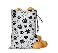 Cute dog paws Produce Storage Bag-Breathable Sack for Potatoes Onions