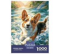 Cute Dog Premium Jigsaw Puzzle Designed for Relaxed Evenings, Featuring Pet with Refined British Visual Appeal, Suitable for Adults And Families Seeking Calm Focus 52x38cm/1000pcs