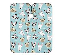 Cute Dog Print Pug Bulldog Terrier Barber Cape Adjustable Hairdressing Apron Lightweight Haircut Capes For Salon Barbers Barbershop 140X168Cm