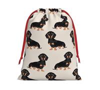 Cute Dog print Super soft velvet Christmas bag, fit for Halloween promotion and daily storage