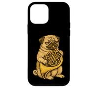 Cute Dog Pug Playing French Horn Musician Music Case for iPhone 12 mini