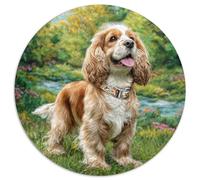 Cute Dog Puzzle 1000 Piece Jigsaw Round Jigsaws Adults Kids Puzzles Challenging Games Presents Creative Geometric Challenging And Brainteasing Fun Adult 1000pcs (67.5x67.5cm)
