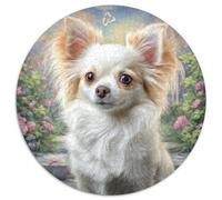 Cute Dog Puzzle 1000 Piece Jigsaw Round Jigsaws Adults Kids Puzzles Challenging Games Presents Creative Geometric Challenging And Brainteasing Fun Adult 1000pcs (67.5x67.5cm)