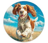 Cute Dog Puzzle 1000 Piece Jigsaw Round Jigsaws Adults Kids Puzzles Family Game Stress Difficult Suitable for Home Decor Impossible Adult Challenging Games 1000pcs (67.5x67.5cm)