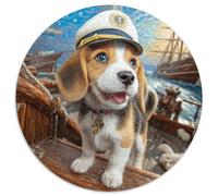 Cute Dog Puzzle 1000 Piece Jigsaw Round Jigsaws Adults Kids Puzzles Perfect for Relaxation Whimsical Challenges Extra Fun Unique 1000pcs (67.5x67.5cm)