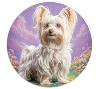 Cute Dog Puzzle 1000 Piece Jigsaw Round Jigsaws Adults Kids Puzzles Perfect for Relaxation Whimsical Challenges Extra Fun Unique 1000pcs (67.5x67.5cm)
