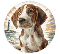 Cute Dog Puzzle 1000 Piece Jigsaw Round Jigsaws Adults Kids Puzzles Presents Creative Geometric Challenging And Brainteasing Fun Creativity & Gift Giving Adult 1000pcs (67.5x67.5cm)