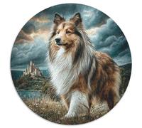 Cute Dog Puzzle 1000 Piece Jigsaw Round Jigsaws Adults Kids Puzzles Presents Creative Geometric Challenging And Brainteasing Fun Creativity & Gift Giving Adult 1000pcs (67.5x67.5cm)