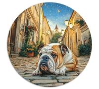 Cute Dog Puzzle 1000 Pieces Jigsaw Round Jigsaws Adults Kids Puzzles Presents Creative Geometric Challenging And Brainteasing Fun Creativity & Gift Giving Adult 1000pcs (67.5x67.5cm)
