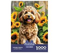 Cute Dog Puzzles 1000 Pieces Age 12+ for Adults Fun Challenging Brainteasing Jigsaw Colourful Educational Games Recycled 38x26cm/1000pcs