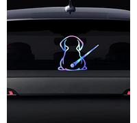 Cute Dog Rear Wiper Sticker, Nouiroy Funny Puppy Waving Tail Decal Reflective Stickers Car Rear Window Docoration 3D Art Decals Back Windshield Vinyl Sticker for SUV Rear Vehicle Wiper, Laser Blue