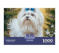 Cute Dog Recycled Paper 1000 Pc Puzzle for Adults Kids -Shaggy Terrier Portrait Fun Present & Activity for Home Great Gift Idea70x50cm/1000pcs