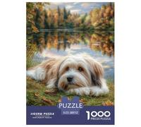 Cute Dog Refined Jigsaw Puzzle Experience Tailored for Quiet Evenings, Blending Pet with A Clean UK-style Composition for Focused And Calming Play 52x38cm/1000pcs