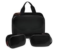 Cute Dog Rottweiler Makeup Bag for Women Men, Dogs Translucent Cosmetic Bag Wash Pouch Shower Bag 3 Pcs Travel Toiletry Toiletries Cosmetic Organizer