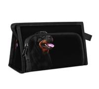 Cute Dog Rottweiler Travel Toiletry Bag for Women Men Girls Boys Dogs Multifunctional Makeup Pouch Bag Wash Toiletries Cosmetic Organizer Shower Bag