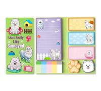 Cute Dog Satsuma Sticky Notes - 550 Sheets I Just Really Like Satsuma Self Adhesive Sticky Notes, Kawaii Dog Shaped Novelty Paper Clips Dog Lover Memo Pads for Kids Home Office School Supplies Gift
