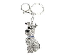 Cute Dog Shape Crystal Rhinestone Keychain