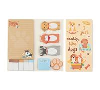 Cute Dog Shaped Sticky Notes Set,550 Sheets Novelty Self Adhesive Memo Pads,Cartoon Page Markers & Index Flags for Kids,School & Office Supplies,Teacher Student Gifts,Party Bag Fillers (Dog)