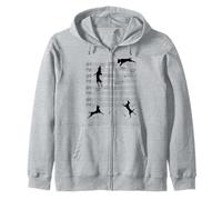 Cute Dog Sheet Music Musical Notes Clefs Musician Zip Hoodie