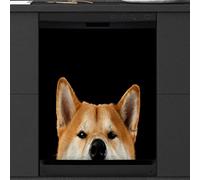 Cute Dog Shiba Inu Dishwasher Magnetic Cover Kitchen Decor Funny Dog Front Dishwasher Refrigerator Magnetic Cover Sticker Appliance Decorative Cover 23 x 26 Inches