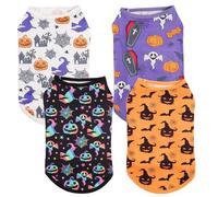 Cute Dog Shirts Clothes, Funny Holiday Style,Soft and Comfortable Fabric，Dog Clothes T Shirt Vest Soft for Small Medium Dogs Cats (Halloween, 3XL)
