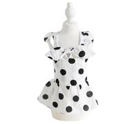 Cute Dog Simple Color Sweety Style Camisole Dress with Bow for Small, Extra Small Dog Teddy, Pug, Chihuahua, Shih Tzu, Yorkshire Terriers G-White M