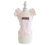 Cute Dog Simple Color Sweety Style Camisole Dress with Bow for Small, Extra Small Dog Teddy, Pug, Chihuahua, Shih Tzu, Yorkshire Terriers C-Pink L