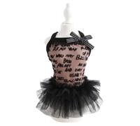 Cute Dog Simple Color Sweety Style Camisole Dress with Bow for Small, Extra Small Dog Teddy, Pug, Chihuahua, Shih Tzu, Yorkshire Terriers E-Coffee XL