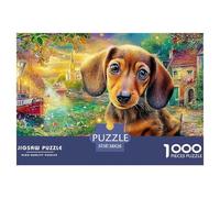 Cute Dog Sophisticated 1000-Piece Jigsaw Puzzles for Adults Comprised of 1000 Individually Challenging Puzzle Game Pieces - Conceived As An Exceptional Gift Jigsaw Puzzles for Adults And Kids Ag