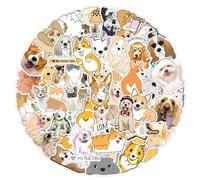 Cute Dog Stickers 50PCS Puppy Waterproof Vinyl Decals Great Party Favors Gifts for Kids Teens Adults Boys Girls DIY Decoration Laptop Water Bottle Phone Luggage Notebook Skateboard
