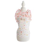 Cute Dog Sweety Style Camisole Top T-Shirt with Bow Sleeve for Small, Extra Small Dog Teddy, Pug, Chihuahua, Shih Tzu, Yorkshire Terriers D-Pink XS