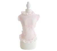 Cute Dog Sweety Style Transparent Pink Camisole Top T-Shirt for Small, Extra Small Dog Teddy, Pug, Chihuahua, Shih Tzu, Yorkshire Terriers S