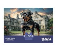 Cute Dog Thick Paper Doberman at Historic Mansion Jigsaw Puzzle Bundle Educational Toy for Kids 38x26cm/1000pcs