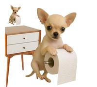 Cute Dog Toilet Paper Holder - Wall-Mounted Tissue & Papper Towel Dispenser with Storage Shelf. Funny Bathroom & Kitchen Decor Organizer for Napkins, Adds Whimsy to Your Home.