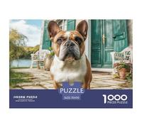 Cute Dog1000 Piece Puzzle Puzzle Games Bulldog Colourful Puzzle for Adults 70x50cm/1000pcs