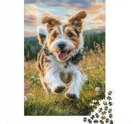 Cute Dog1000pc Cardboard Wire Fox Terrier Jigsaw Puzzle Adults Impossible Challenge Office Break Stress Relief Creative Home Decor 70x50cm/1000pcs