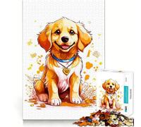 Cute Doggy Jigsaw Puzzles for Teenagers 1000 Pieces Strong Logic Smooth Thick Fun Challenge Night Game (50x75cm)