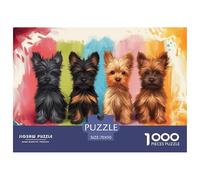 Cute Dogs 1000 Piece Jigsaw Puzzle for Adults Educational Challenge for Challenging Family Activity Games Colorful Hard Puzzle for 70x50cm/1000pcs Family Decorations