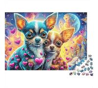 Cute Dogs 1000 Piece Jigsaw Puzzle for Adults Love Chihuahua Brainteasing Jigsaws Challenge Games Creativity & Gift Giving 38x26cm/1000pcs