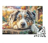 Cute Dogs 1000 Piece Jigsaw Puzzle for Adults Street Merle Aussie Dog Brainteasing Jigsaws Educational Games Creativity & Gift Giving 70x50cm/1000pcs