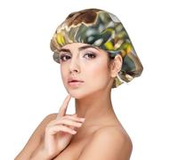 Cute Dogs Animal Satin Bonnet Silk Bonnet, Hair Bonnet For Sleeping, Soft Double Layer Silk Sleeping Cap Hair Wrap For Women Natural Curly Braided Long Hair