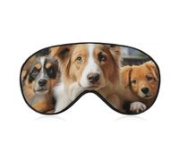 Cute Dogs Animal Sleep Mask Eye Mask Eye Masks for Sleep Sleep Masks for Women Men Travel Eye Mask Adjustable Sleeping Mask Sleep Mask Blackout Cute Sleep Mask
