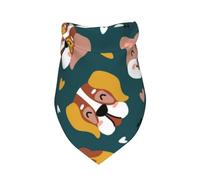 Cute Dogs Bones Puppy Paws Colorful Love Hearts,Bib Scarf Triangle Hood Adjustable Pet Scarf Washable Hood Suitable for Small, Medium and Large Dogs and Cats